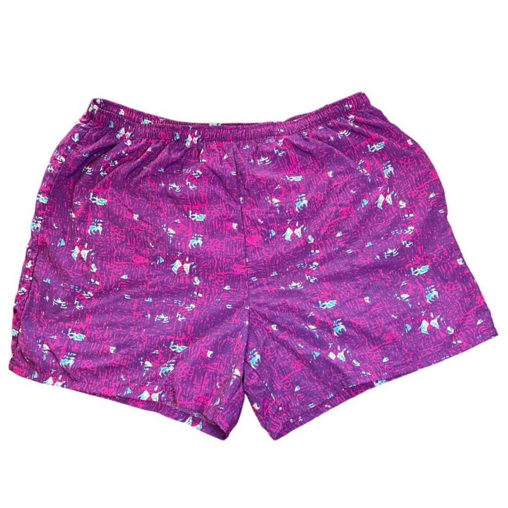 Vintage Sun Blocks California Swim Trunk‎ Surf Mens  X-Large USA Purple 90’s